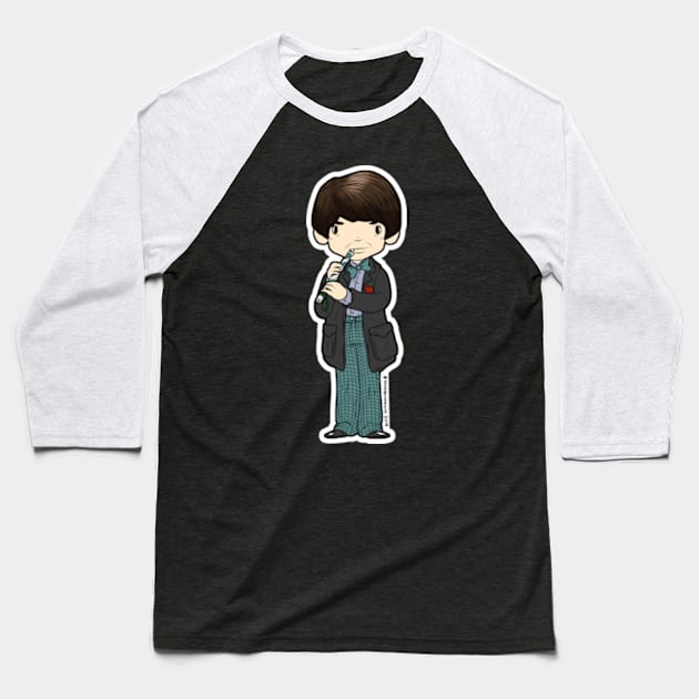 2nd Doctor Baseball T-Shirt by SpacebatDesigns 